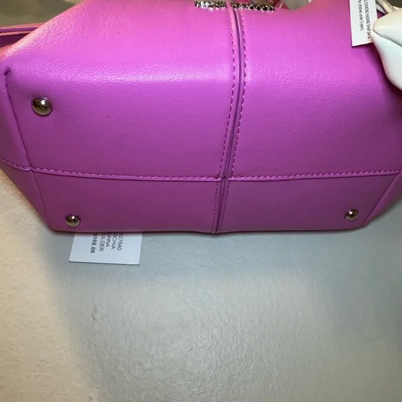 Steve Madden Hot Pink Shoulder Tote with Charm - Picture 5 of 10